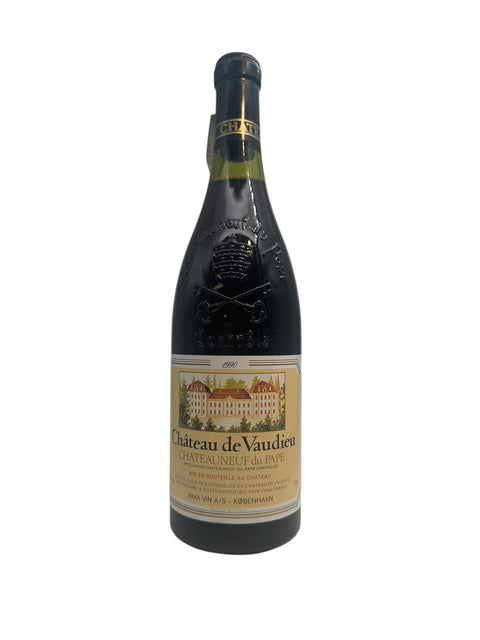 Flaska Châteauneuf du Pape Château de Vaudieu 1990 rött vin