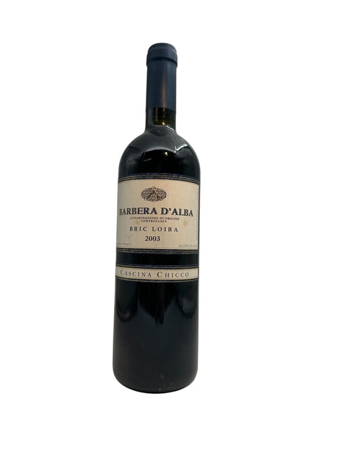 Flaska Barbera d'Alba Cascina Chicco 2003 rött vin