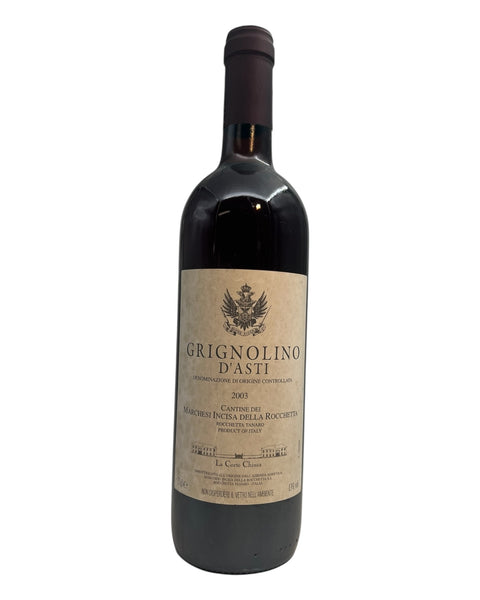 Flaska Grignolino d'Asti 2003 från Marchesi Incisa della Rocchetta