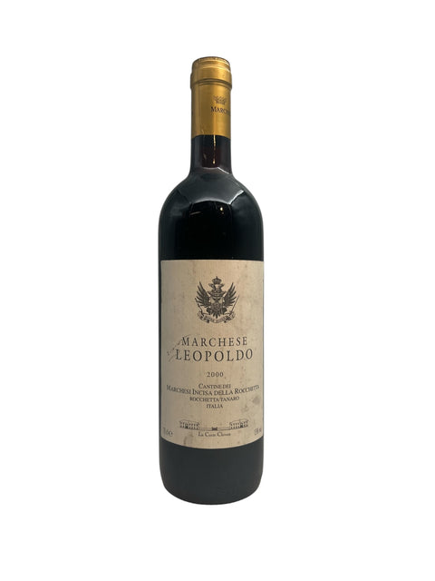 Flaska Marchese Leopoldo rött vin från år 2000