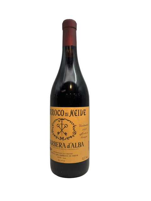 Barbera d'Alba vinflaska från Parroco di Neive årgång 1993