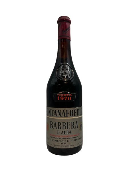 Barbera d'Alba Fontanafredda 1970 flaska