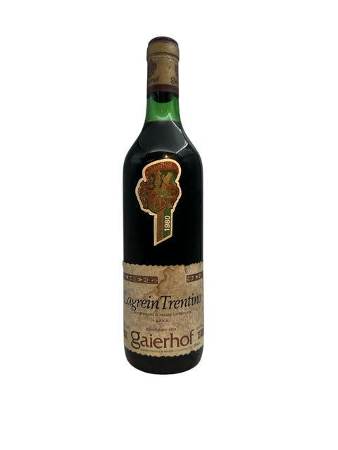 Flaska Lagrein Gaierhof rött vin från 1980