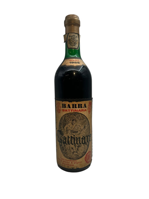 Flaska Gattinara Barra rött vin från 1968