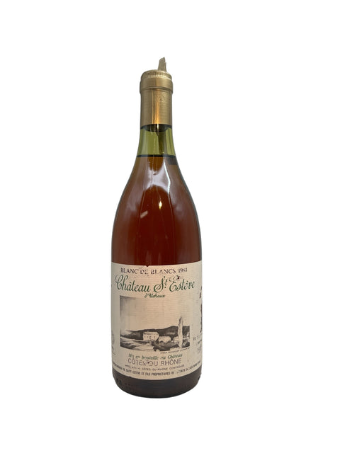 Flaska Blanc de Blancs Château St. Estève 1983 vitt vin