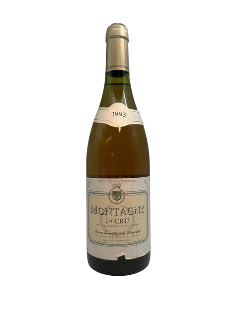 Flaska Montagny 1er Cru 1993 vitt vin från Bourgogne