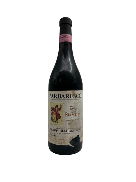 Flaska Rio Sordo Barbaresco 1990 från Produttori del Barbaresco