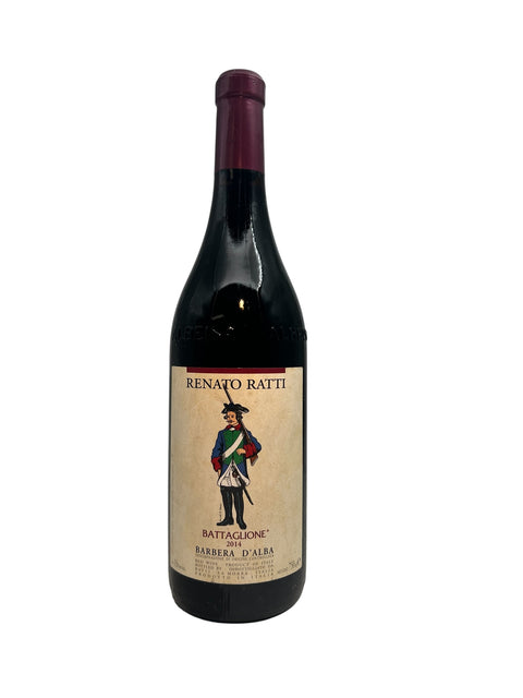 Flaska Battaglione Renato Ratti 2014 Barbera d'Alba rött vin