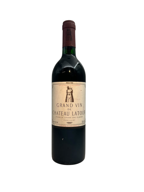 Flaska Grand Vin de Chateau Latour rött vin från 1987