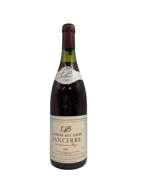 Flaska Sancerre La Vigne aux Loups 1992 vitt vin