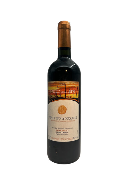 Flaska Dolcetto di Dogliani San Romano 2003 rött vin