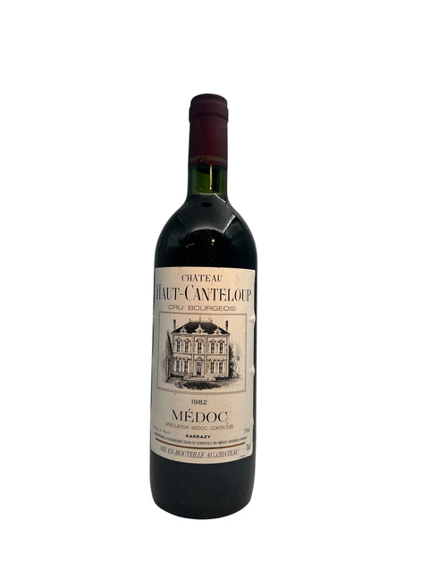 Flaska Médoc Château Haut-Canteloup 1982 rött vin