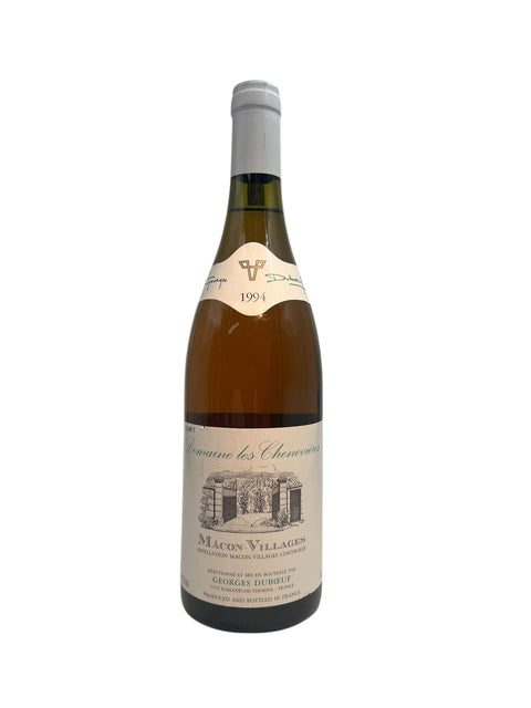 Flaska Mâcon-Villages Domaine des Chenevières 1994 vitt vin