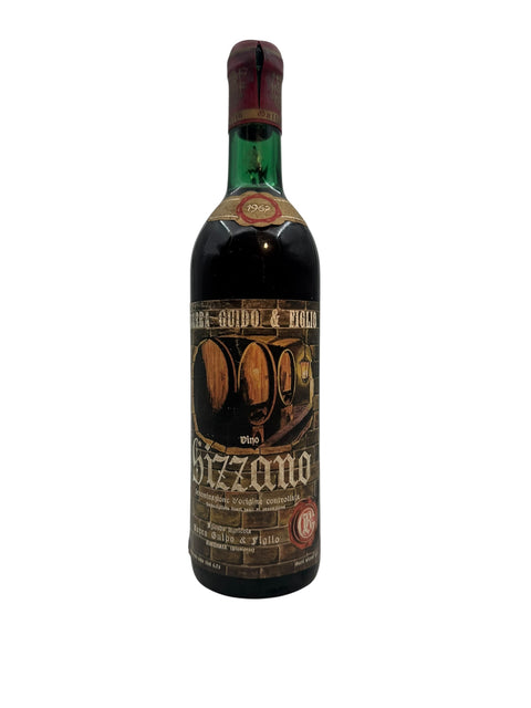 Flaska Gizzano Albare Guido rött vin från 1962