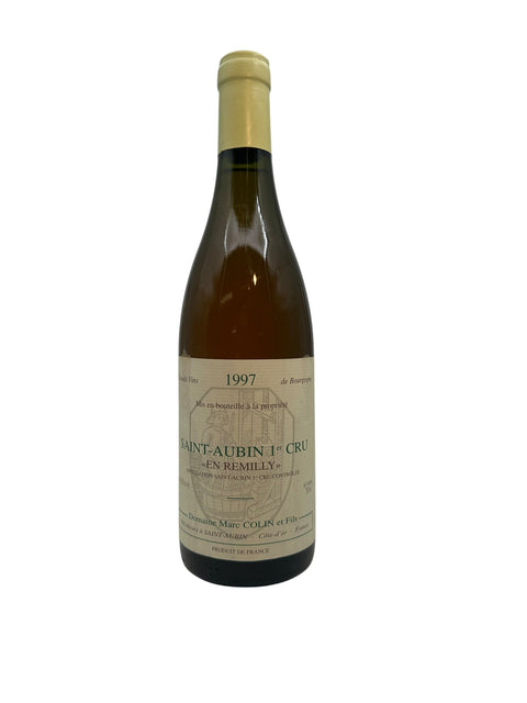 Flaska Saint-Aubin Domaine Marc Colin 1997 vitt vin