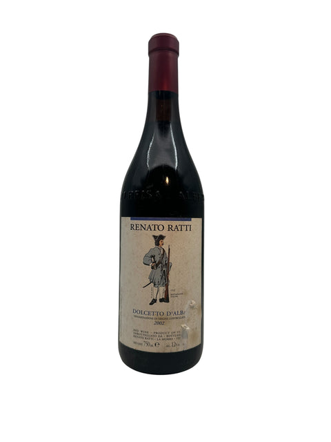 Flaska Dolcetto d'Alba Renato Ratti 2002 rött vin