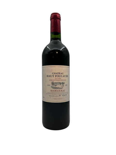 Flaska Cuvée Exceptionnelle Château Haut Foucauds rödvin från 1999