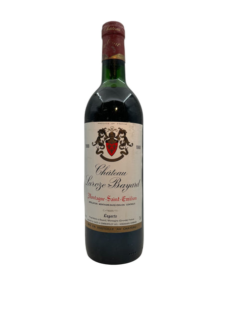 Flaska Château Laroze Bayard rött vin från 1988
