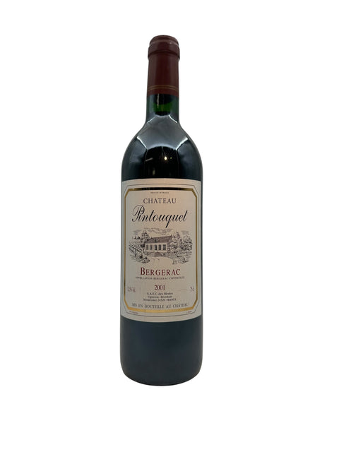 Flaska Bergerac Chateau Pintouquet 2001 rött vin