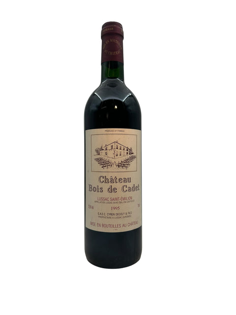 Flaska Château Bois de Cadet rött vin 1995