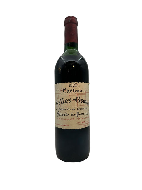 Flaska Belles-Graves Château 1985 rött vin