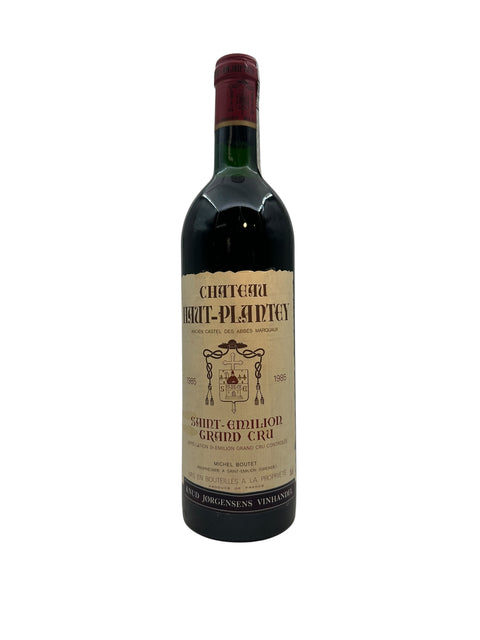 Flaska Chateau Haut-Plantey rött vin 1985