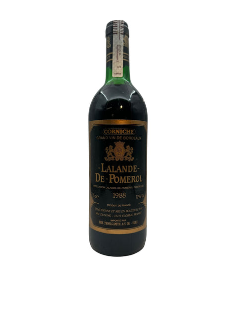 Flaska Lalande-de-Pomerol Corniche från 1988