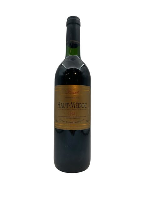 Flaska Haut-Médoc Rinot rött vin 1998