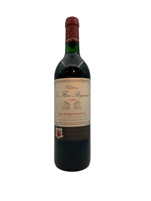Flaska La Fleur Bigaroux Château 1990 rött vin