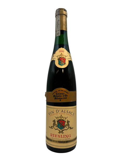 Riesling vitt vin från Cave de Ribeauvillé, årgång 1990