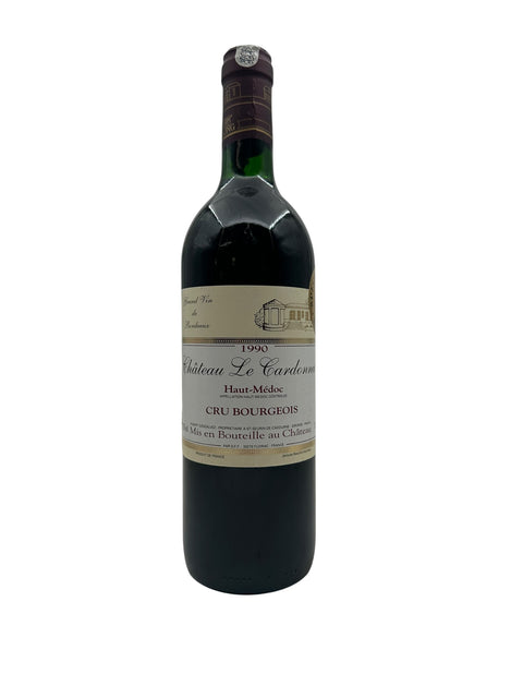 Flaska Château Le Cardonnel rött vin från 1990