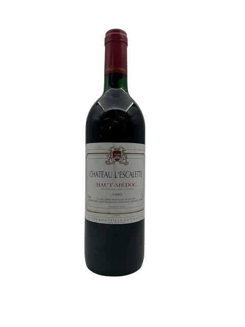Flaska av Chateau L'Escalette 1990 från Haut-Médoc