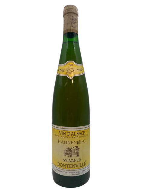 Flaska Sylvaner Dontenville 1989 vitt vin från Alsace