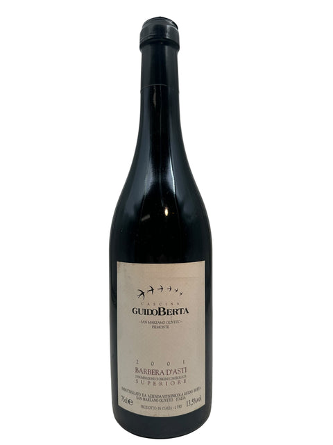 Flaska Barbera d'Asti Guido Berta årgång 2001