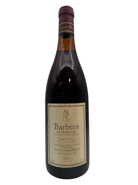 Flaska Barbera del Monferrato från Nuova Cappelletta årgång 1991