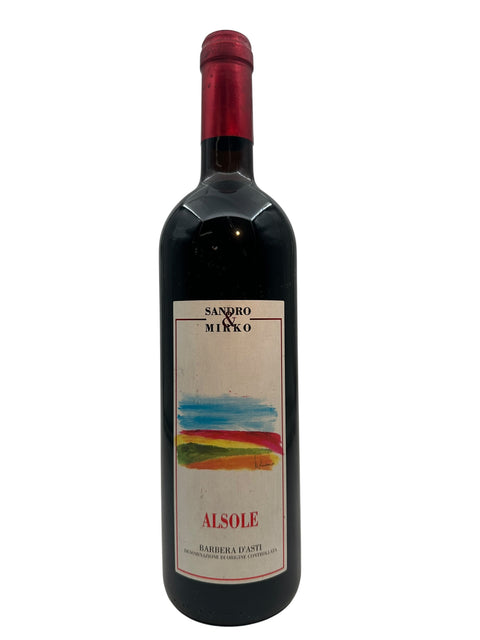 Flaska Alsole Sandro & Mirko Barbera d'Asti rött vin