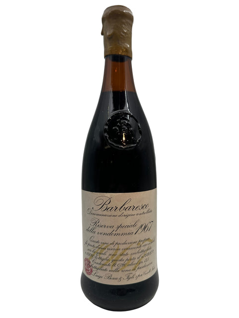 Flaska Barbaresco Luigi Bosca italienskt rött vin 1967