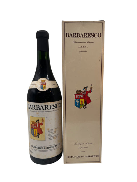 Barbaresco 1990 flaska med originalförpackning