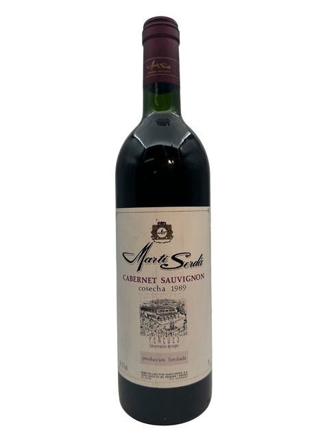 Flaska Cabernet Sauvignon Martí Serdà 1989 från Penedès