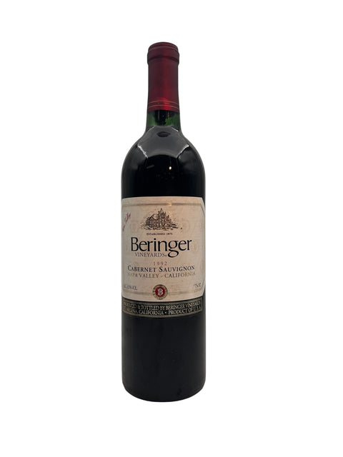 Flaska Beringer Vineyards 1992 Cabernet Sauvignon från Napa Valley