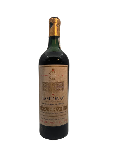 Flaska Camponac Eschenaur rött vin 1964